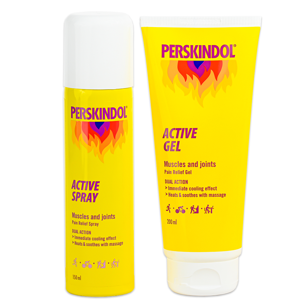 PERSKINDOL Bundle Pack: Active Spray & Gel for Instant Muscle and Joint Pain Relief